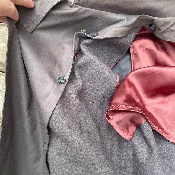 Men's Vintage 1998 YSL Yves Saint Laurent Wool Brown Button Coat Jacket Size 40 - Picture 13 of 16